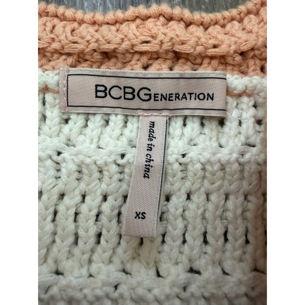 BCBGeneration Crocheted Striped Knit Tank Size XS - Picture 4 of 7